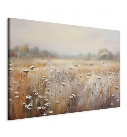 XXL paveikslas - Impressionist meadow – field landscape in a pastel colour palette