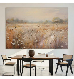 Cuadro XXL - Impressionist meadow – field landscape in a pastel colour palette