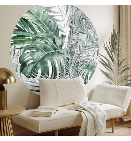 Ronde fotobehang - Dense jungle