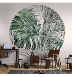 Round Wall Mural - Dense jungle