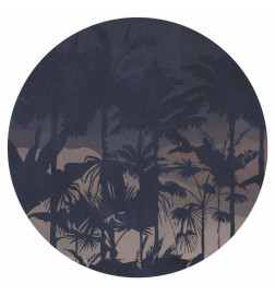 Runde Fototapete - Jungle at night