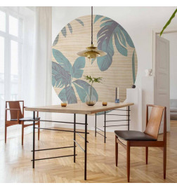 Round Wall Mural - Misty tropics