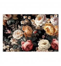 Tableau - Colourful flowers on a black background