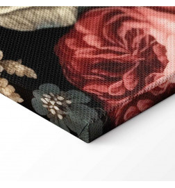 Seinapilt - Colourful flowers on a black background