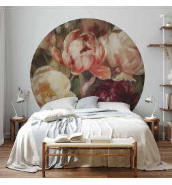 Papier Peint rond - Charismatic peonies