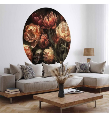 Ronde fotobehang - Blooming tulips