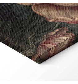 Slika - Flowers on a turquoise background