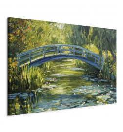 Wandbild XXL - Impressionist bridge - painting of a bridge against a picturesque background