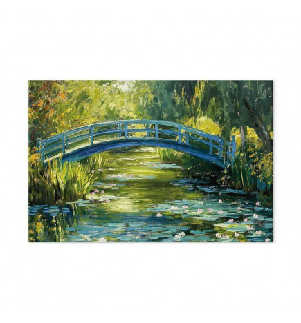 Wandbild XXL - Impressionist bridge - painting of a bridge against a picturesque background