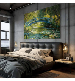 XXL slika - Impressionist bridge - painting of a bridge against a picturesque background