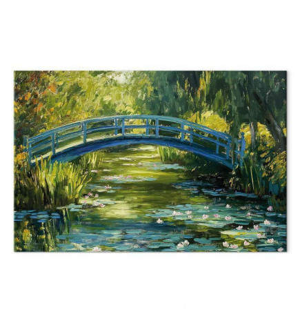 Slika - Impressionist bridge - painting of a bridge against a picturesque background