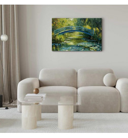 Canvas Print - Impressionist bridge - painting of a bridge against a picturesque background