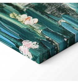 Schilderij - Impressionist bridge - painting of a bridge against a picturesque background