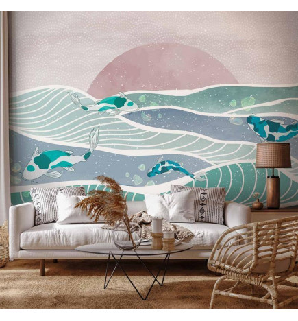 Foto tapete - Fish on the waves