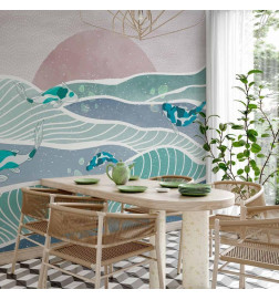 Carta da parati - Fish on the waves