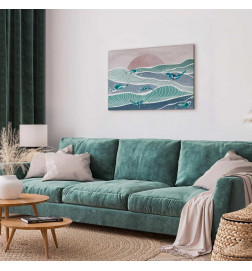 Canvas Print - Fish on the waves