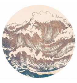 Fotomural redondo - Giant waves