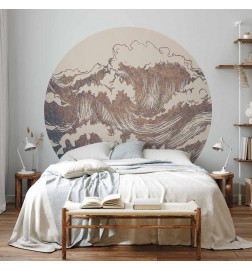 Papier Peint rond - Giant waves