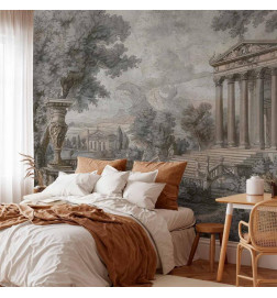 Wall Mural - Temple on a hill - Greek architecture in subdued colours