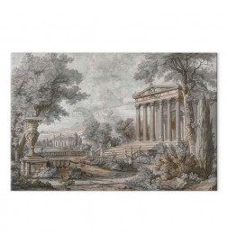 Quadro - Temple on a hill - Greek architecture in subdued colours