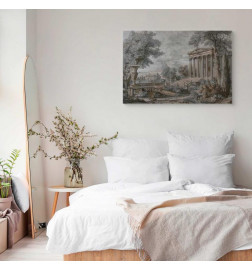 Canvas Print - Temple on a hill - Greek architecture in subdued colours