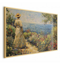 Plakatas - Nostalgic impression - a pensive woman contemplating