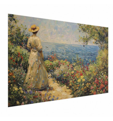 Plakatas - Nostalgic impression - a pensive woman contemplating