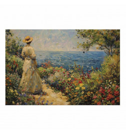 Juliste - Nostalgic impression - a pensive woman contemplating