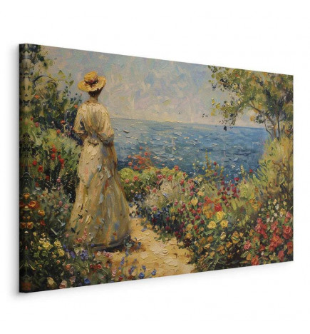 Glezna - Nostalgic impression - a pensive woman contemplating