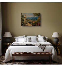 Quadro - Nostalgic impression - a pensive woman contemplating