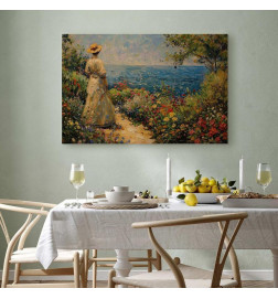 Slika - Nostalgic impression - a pensive woman contemplating