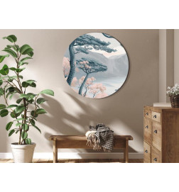 Quadro rotondo - Blue coast in delicate colours