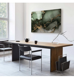 Quadro - Green watercolour - abstraction inspired by the structure of marble