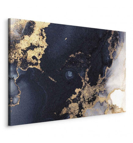 Tablou - Marble and navy blue – abstract textured pattern inspired by the starry sky