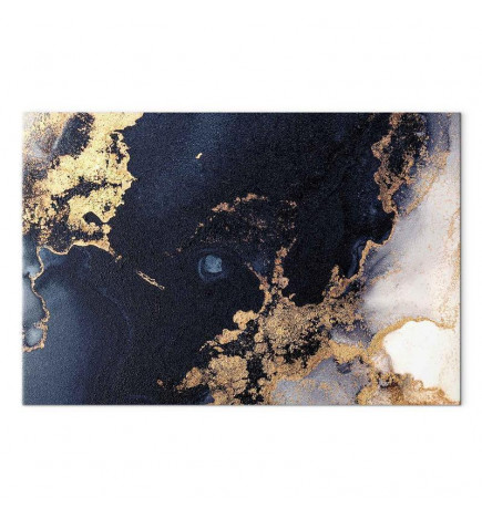 Glezna - Marble and navy blue – abstract textured pattern inspired by the starry sky