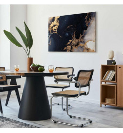 Quadro - Marble and navy blue – abstract textured pattern inspired by the starry sky