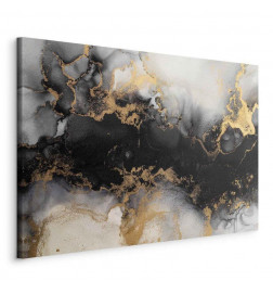 Tableau - Golden explosions – abstract pattern inspired by marble