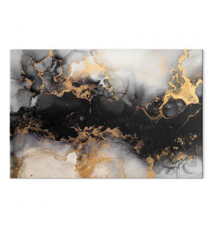 Paveikslas - Golden explosions – abstract pattern inspired by marble