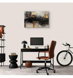 Quadro - Golden explosions – abstract pattern inspired by marble