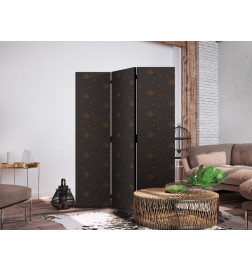 Room Divider - Night Sky - Artistic Composition of Suns and Planets on a Black Background