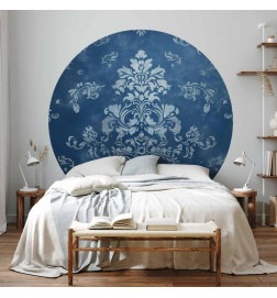 Pyöreä seinämaalaus - Retro ornament in faded blues