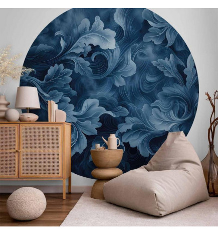 Ümmargune fototapeet - Dense dark blue abstract ornaments