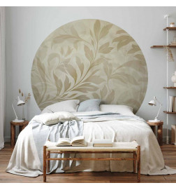Papier Peint rond - Sand leaves and vines