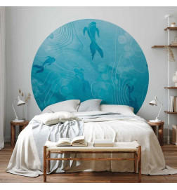 Round Wall Mural - Japanese pond