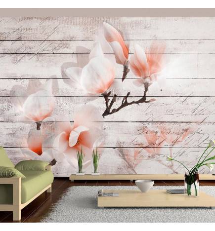 34,00 € Fotomurale con le magnolie sul legno - Arredalacasa