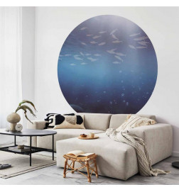 Ronde fotobehang - Fish in the depths