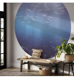 Ronde fotobehang - Fish in the depths