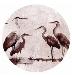 Ümmargune fototapeet - Herons painted with ink