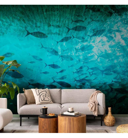 Fototapetti - A shoal of dark fish