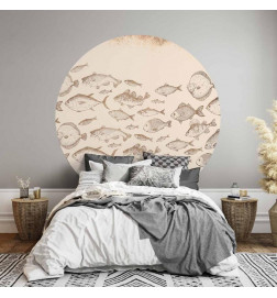 Papier Peint rond - Subtle fish